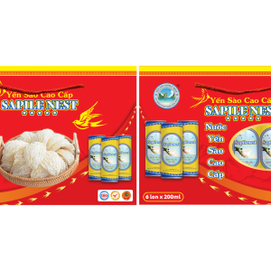 Nước Yến Hộp 6 lon ngang 200ml Sapilenest