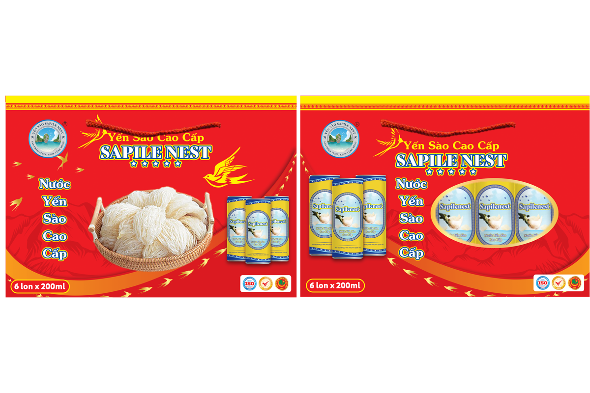 Nước Yến Hộp 6 lon ngang 200ml Sapilenest